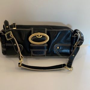 Max New York black leather satchel